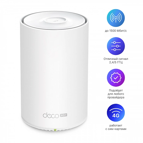 Mesh-система Wi-Fi 6 с SIM, Deco X1500-4G (1 pack)